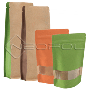 Teeverpackung Kraftpapier farbig